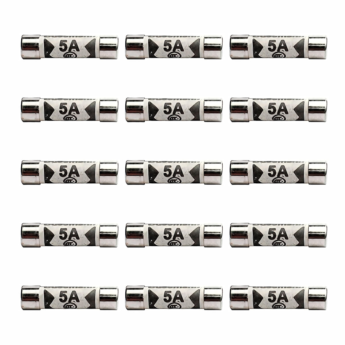 15 x Fuses 5A, 5 Amp Fuses UK 240V/250V pack of 15 of 5A Fuses BS1362 Fuses by ZARB