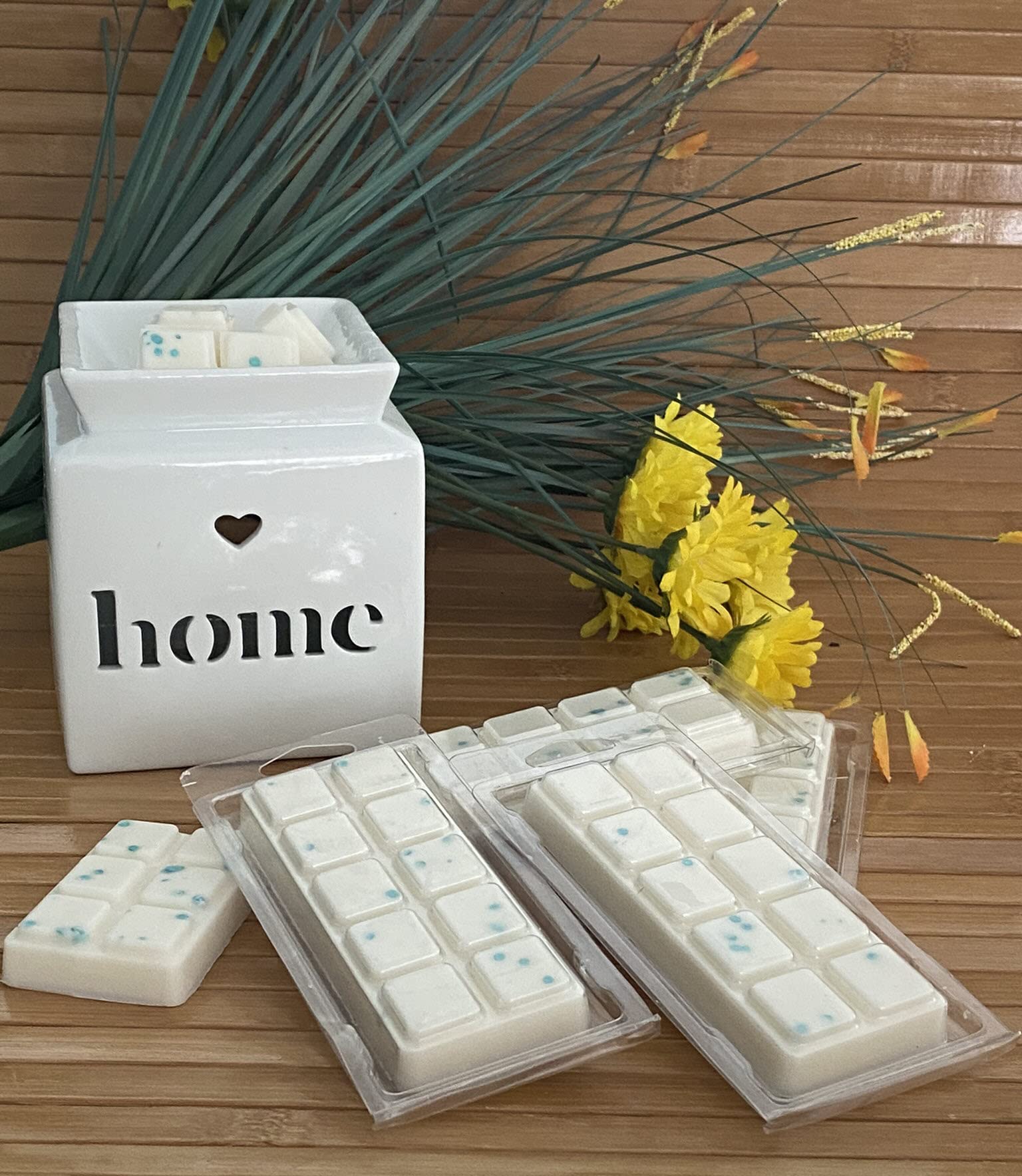 Seychelles Wax Melts Scented with Soft Fruits and Coconut - Natural Handmade Soy Snap Bar - Highly Concentrate - Made in UK - Up to 80 Hours of Fragrance Cast