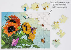 GoodDay Puzzles 48 Large Piece Jigsaw 'Summer Bloom'   Dementia/Alzheimer's Activities for Seniors   Easy Puzzle for Adults   Gifts for The Elderly