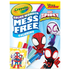 CRAYOLA Color Wonder - Marvel Spidey and His Amazing Friends Mess-Free Colouring Book (Includes 18 Spider Man Colouring Pages & 5 Magic Color Wonder Markers)