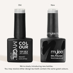 Mylee Gel Nail Polish 10ml [Frosty start] UV/LED Soak-Off Nail Art Manicure Pedicure for Professional, Salon & Home Use [Fine Glitters Range] - Long Lasting & Easy to Apply