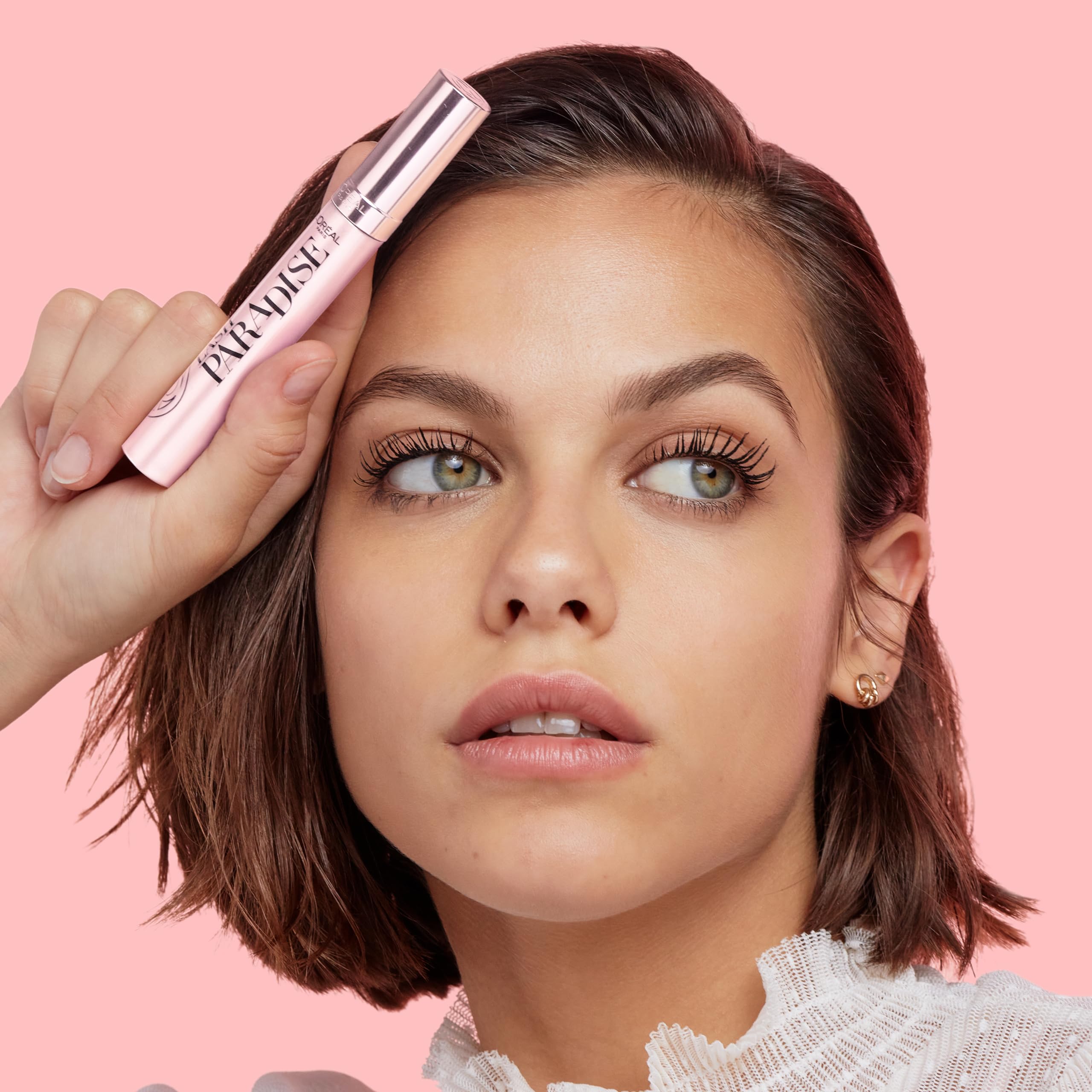 L'Oréal Paris Intense Volume Mascara, Volumising and Lengthening, Infused with Castor and Floral Oils to Condition Eyelashes, Suitable for Sensitive Eyes, Soft Fibre Brush, Lash Paradise, Black