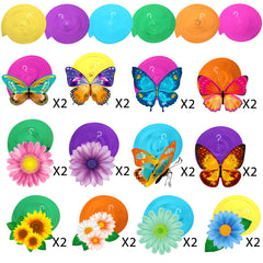 30 Pcs Flowers Butterfly Hanging Swirl Decorations, Spring Summer Sunflower Baby Shower Decor for Women Kids Birthday Easter Party Baby Shower Mother's Day Wedding Supplies (Flower and Butterfly)