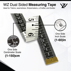 WZ Tape Measure body - Tape Measure made of Fiber Glass - Measuring Tape For Body Measurements - Body Tape Measure - Body Measuring Tape 60 Inch and 150 cm (1)