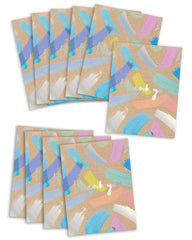 UK Greetings Multipack of 10 Thank You Cards for Him/Her/Friend - For Teacher/Gift Appreciation & Other Events - Bright Designs