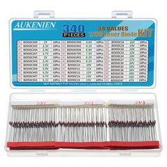 AUKENIEN 1/2W Zener Diode Set 34 Values 0.5W Zener Diodes Diodos Assortment Kit