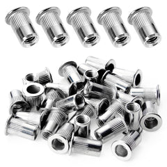 HSEAMALL 150PCS M4 Rivet Nuts Stainless Steel Rivnut Threaded Insert Nut Riveter Set Blind Rivet Nut Assortment For Metal, Wood,Aluminium