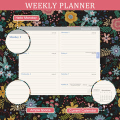 Pocket Diary 2024-2025 - Weekly & Monthly Pocket Diary, Pocket Diary A6 Week to View Diary from August 2024 to July 2025, Bonus Note Pages and Inner Pocket, 6.3 inches x 3.9 inches