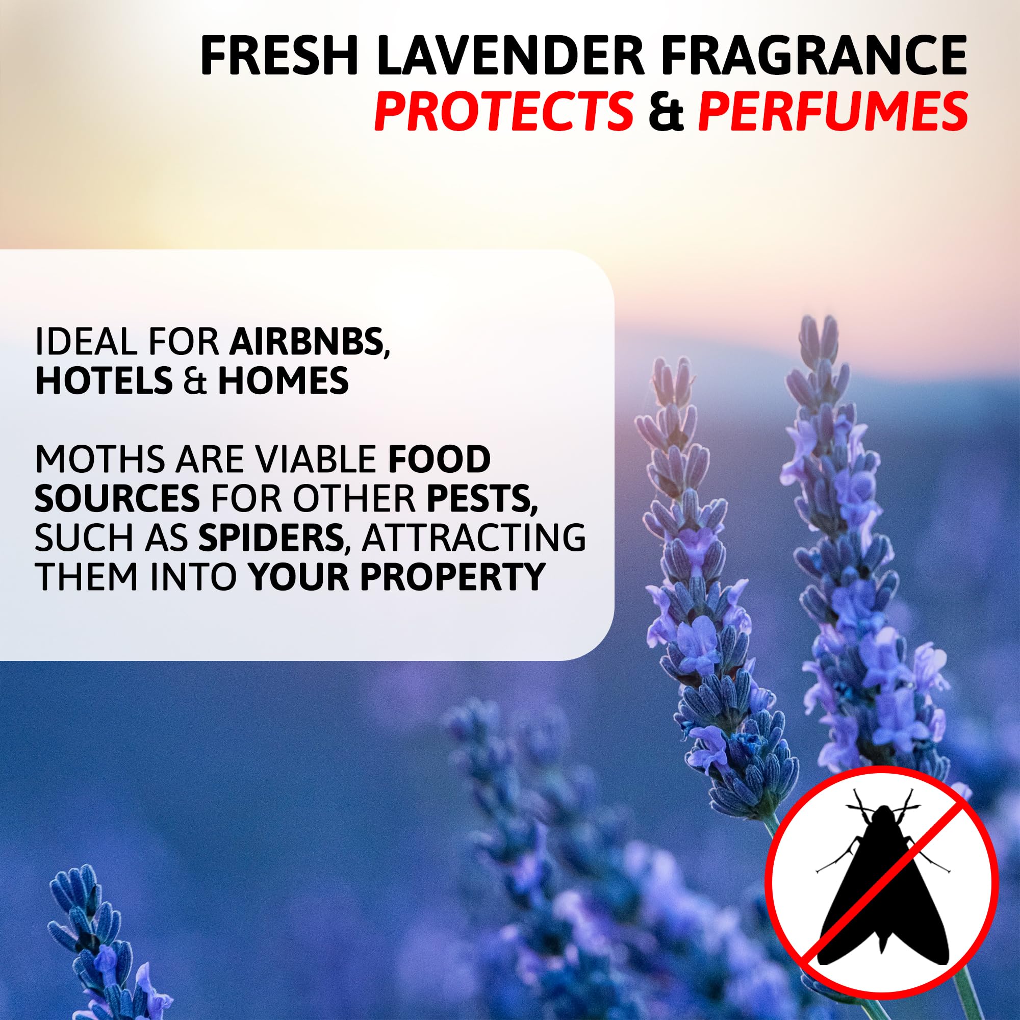 Aviro Moth Repellent for Wardrobes - 6 Moth Killer Hangers with Natural Lavender Scent. Highly Effective Moth Killer for Wardrobes, Drawers and Clothes Storage. Easy to Use Moth Repellent for Clothes