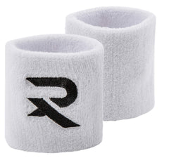 Raquex Cotton Wristbands - Soft cotton stretchy material. 8cm or 13cm widths. Sports sweat bands for men and women. 7 colour options. (White, Pair Wristbands)