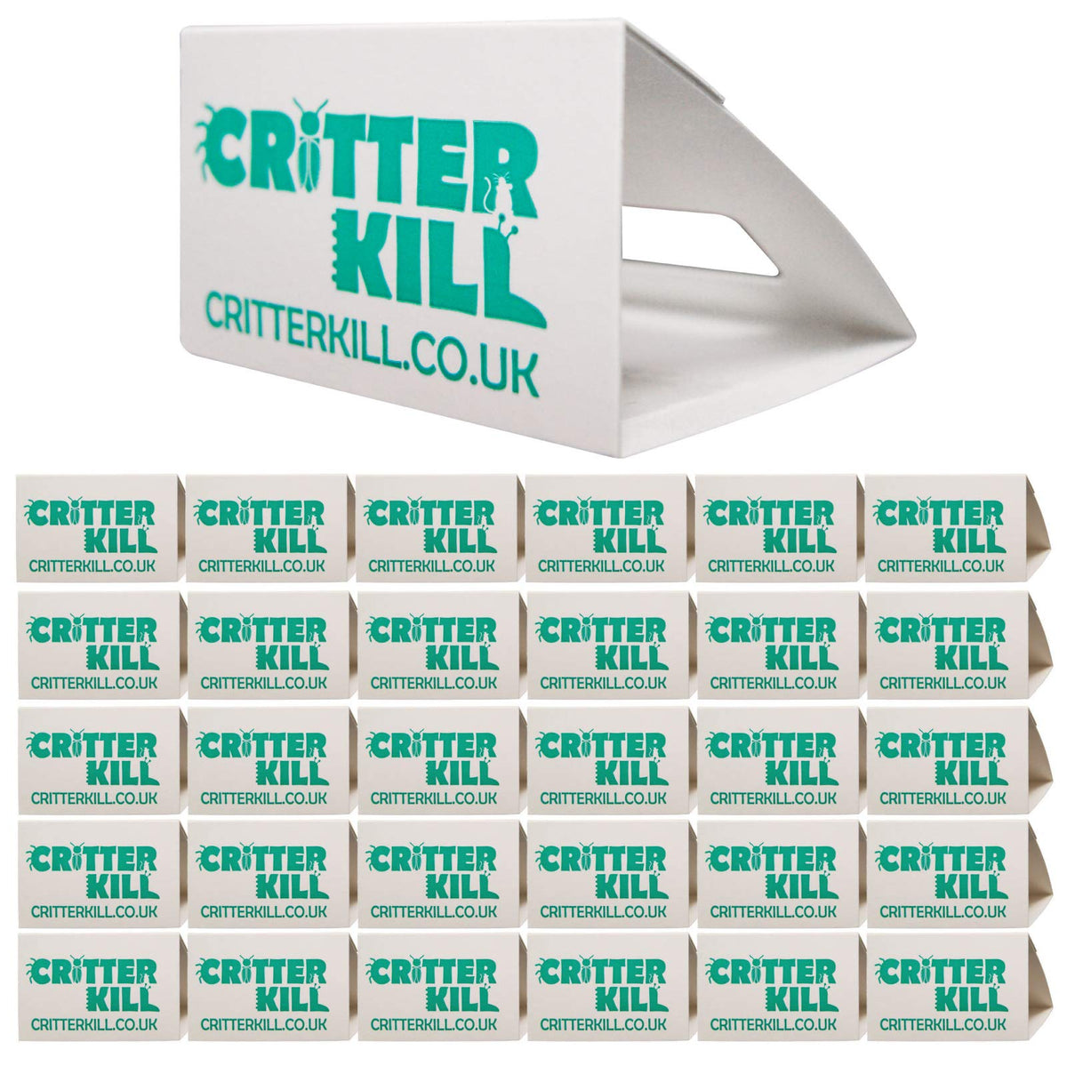 CritterKill Spider Trap 30 Pack - Spiders And Crawling Insect Killer Traps - Child And Pet Safe - Eco Friendly