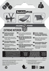 Scotch-Fix Extreme Interior Mounting Tape PGS05-1918-P, 19mmx1,8m, 1 roll/pack (Packaging May Vary), Grey