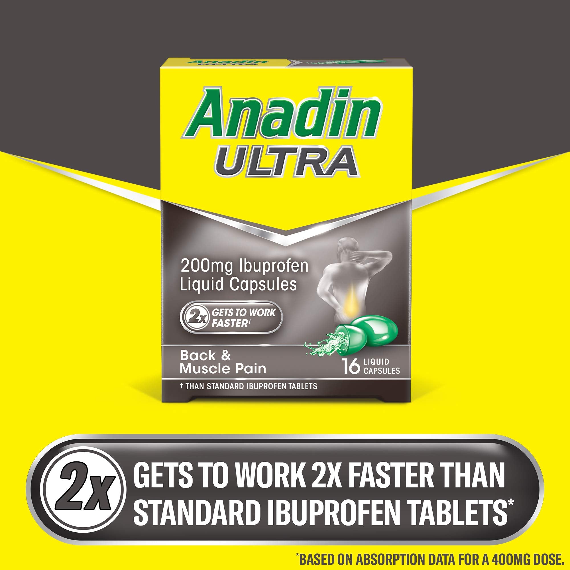 Anadin Ultra Ibuprofen Pain Relief Capsules 16s