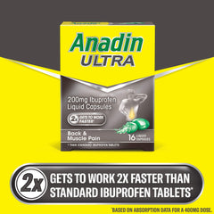 Anadin Ultra Ibuprofen Pain Relief Capsules 16s