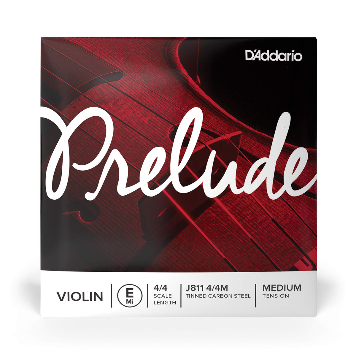 D’Addario Prelude Violin Single String, Single E String, 4/4 Scale, Medium Tension - J811 4/4M - Solid Steel Core, Warm Tone, Economical and Durable – Educator’s Choice for Student Strings – 1 String