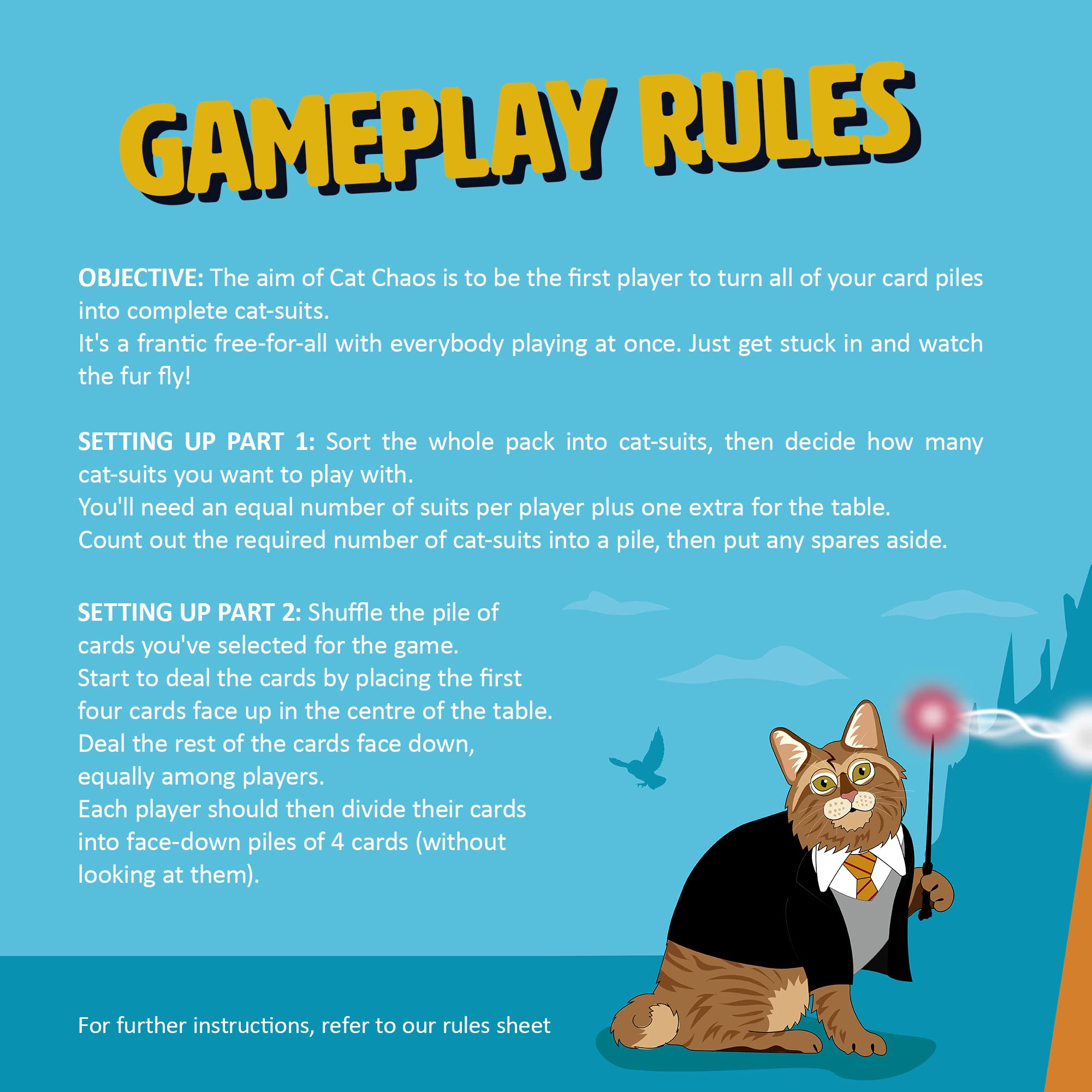 Ginger Fox Cat Chaos Card Swapping Family Fun Game. Get The Family Together on Games Night To Play This Fast-Paced Quick-Play Action Party Game For Players Aged 8and Years. Are You Feline Lucky?