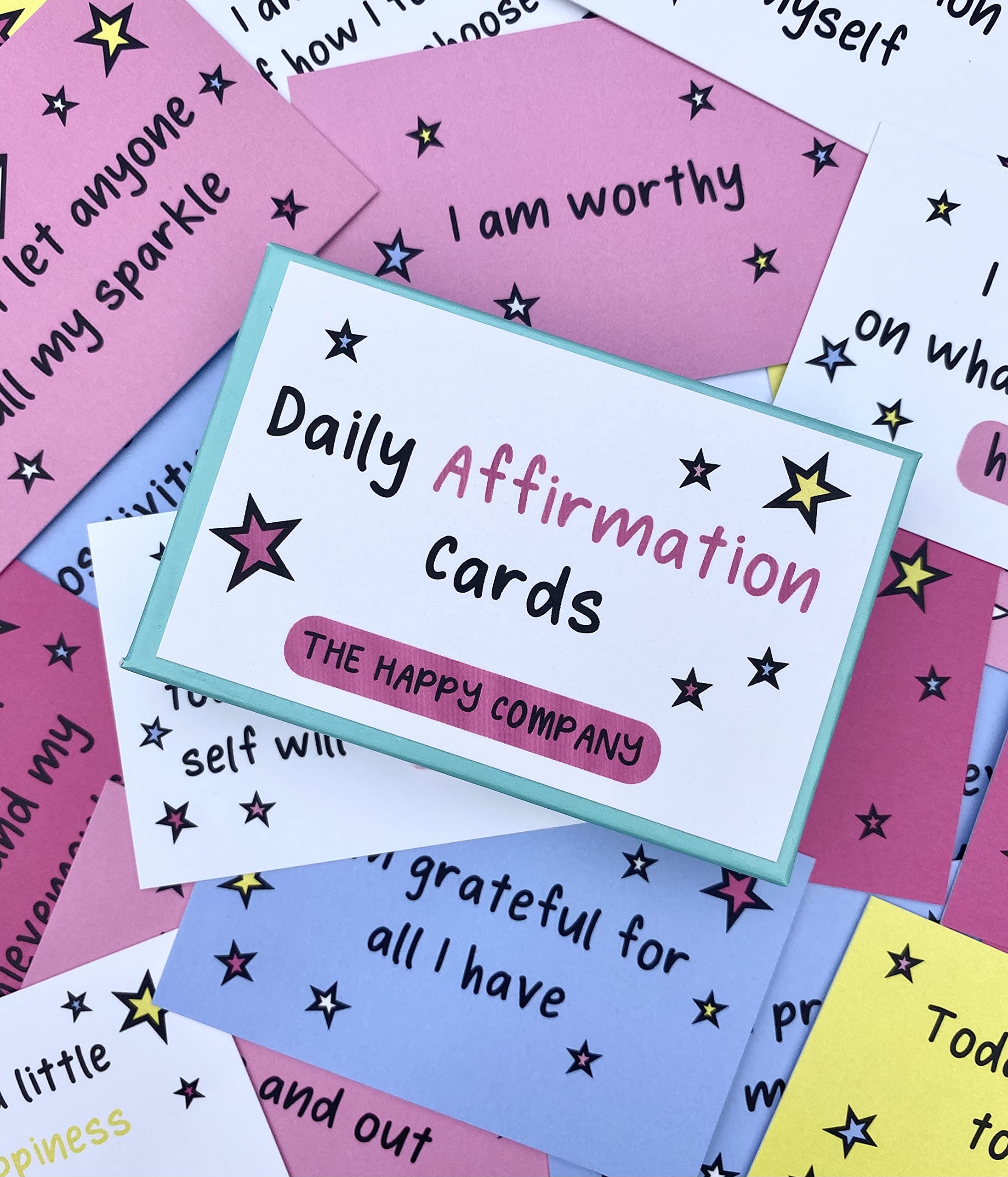 Daily Happiness Affirmation Cards, Positive Affirmation Deck, Self help cards, girls and kids affirmation cards