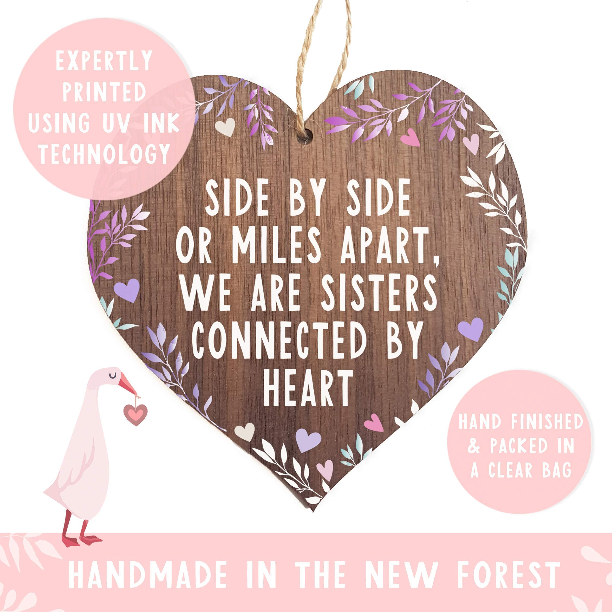 Sister wall plaque heart   best sister sign   thank you gifts Christmas birthday   gift ideas for best friend or aunties   plaques with sayings