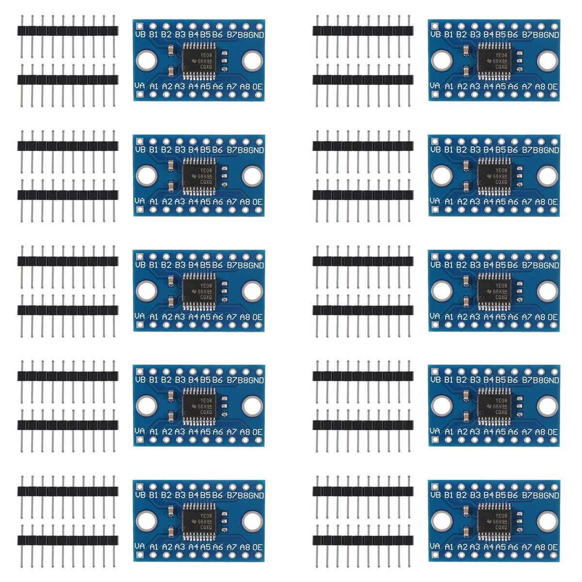 Dorhea 10PCS TXS0108E 8 Channel Level Conversion Module High Speed Full Duplex 8 Way Bi-Directional Converter 8-Bit Logic Level Module Shifter 3.3V 5V Compatible with Raspberry Pi