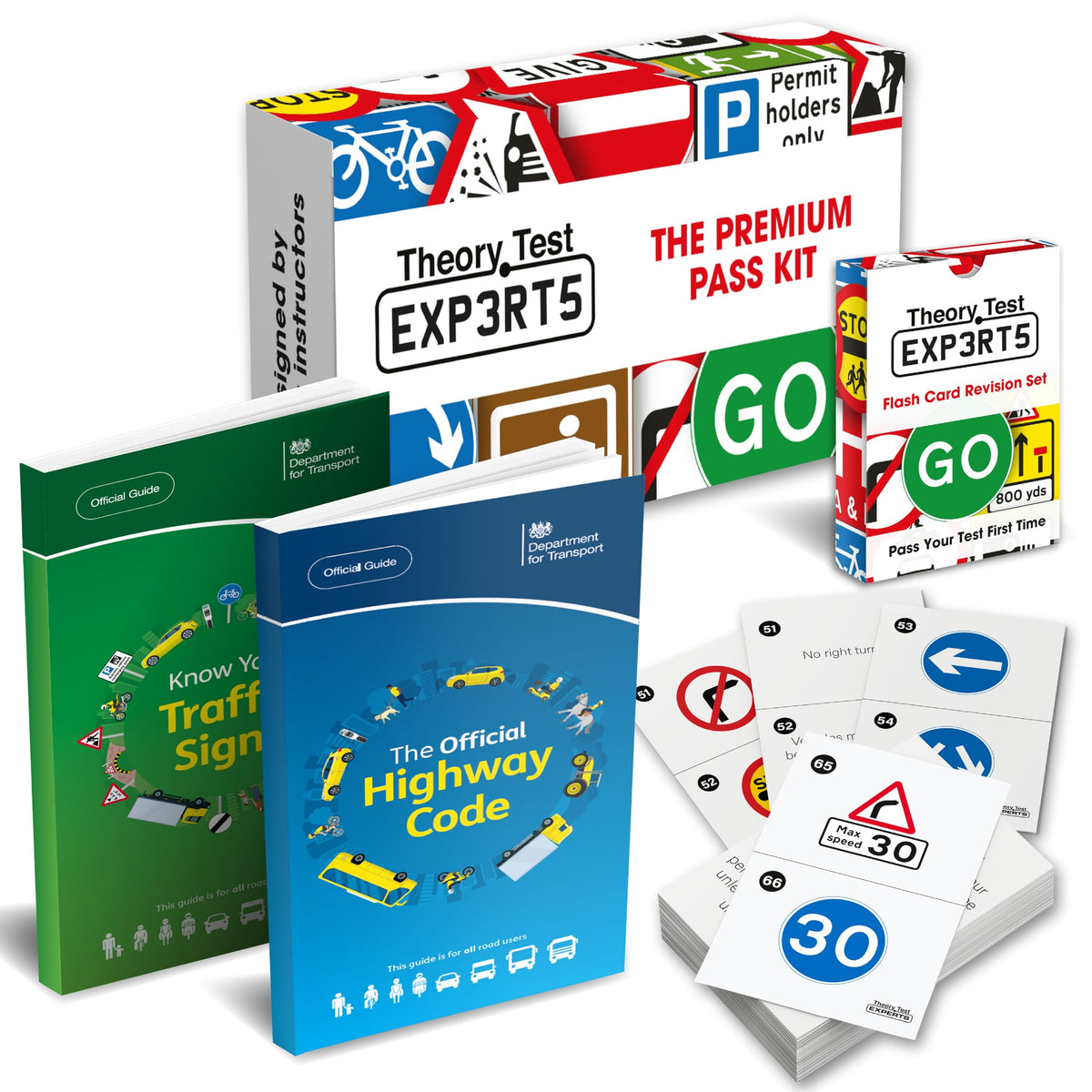 The Highway Code 2024 UK and Know Your Traffic Signs 2024 UK and 128 Road Signs Flash Cards 2024 UK - Driving Instructor Approved - Driving Test Gifts For Teenage Boys & Girls 16-18 Years