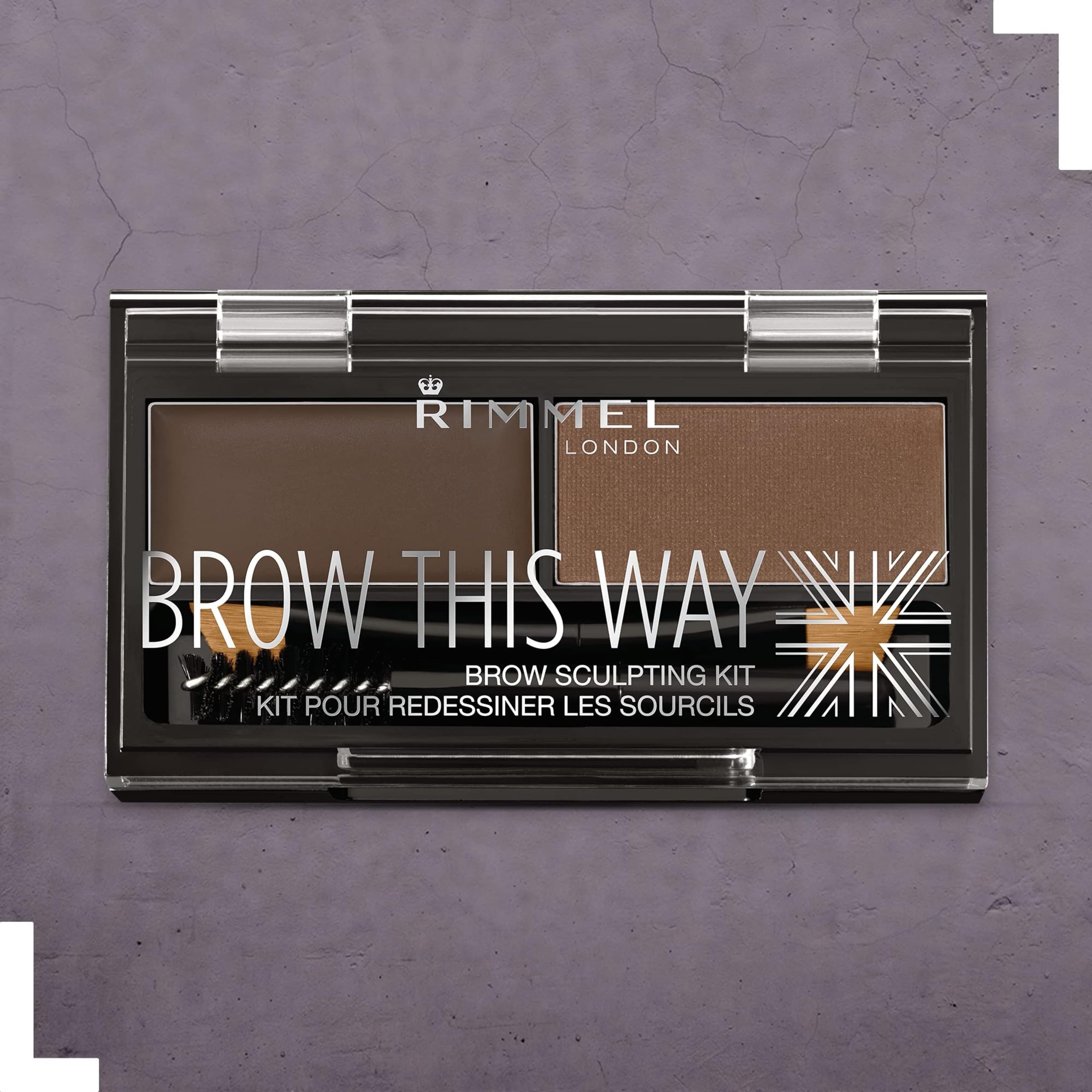 Rimmel London Brow This Way Eyebrow Powder Sculpting Kit, 2.4g