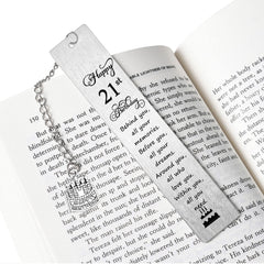 Happy 21st Birthday Gifts Bookmarks Birthday Presents for Teen Girls Boys Daughter Son Inspirational Gifts Encouragement Bookmarks for Women Friendship Gifts