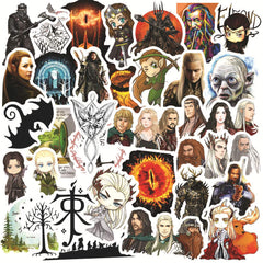 The Hobbit Stickers 50 Pcs Waterproof Classic Movie Stickers for Laptop Water Bottle Skateboard Luggage Computer Notebook Car Guitar Bike Motorcycle,Vinyl Trendy Decals for Teens Adult