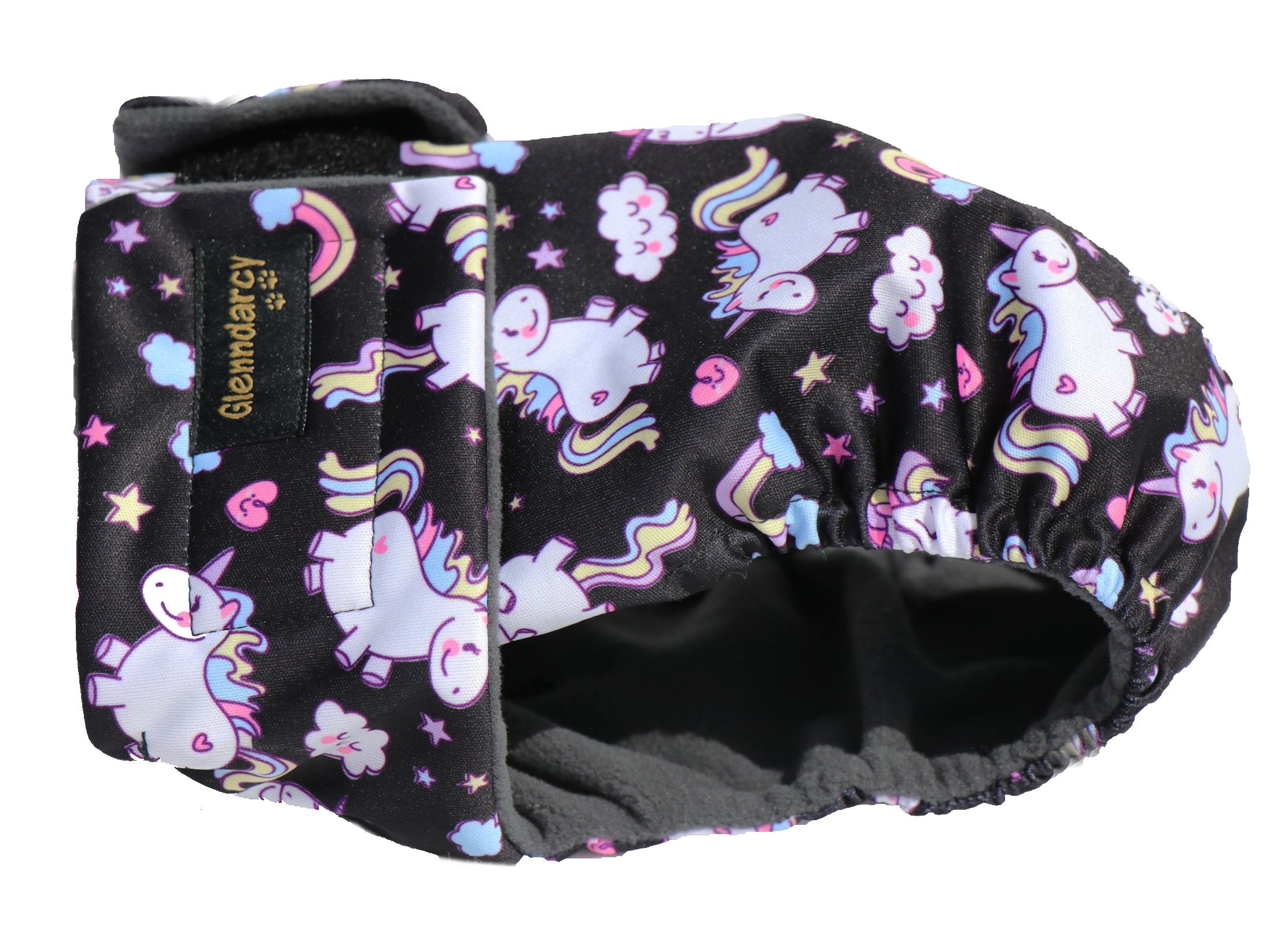 Glenndarcy No Tailhole Dog Season Nappy - French Bulldog - Unicorns Medium Long Pants only