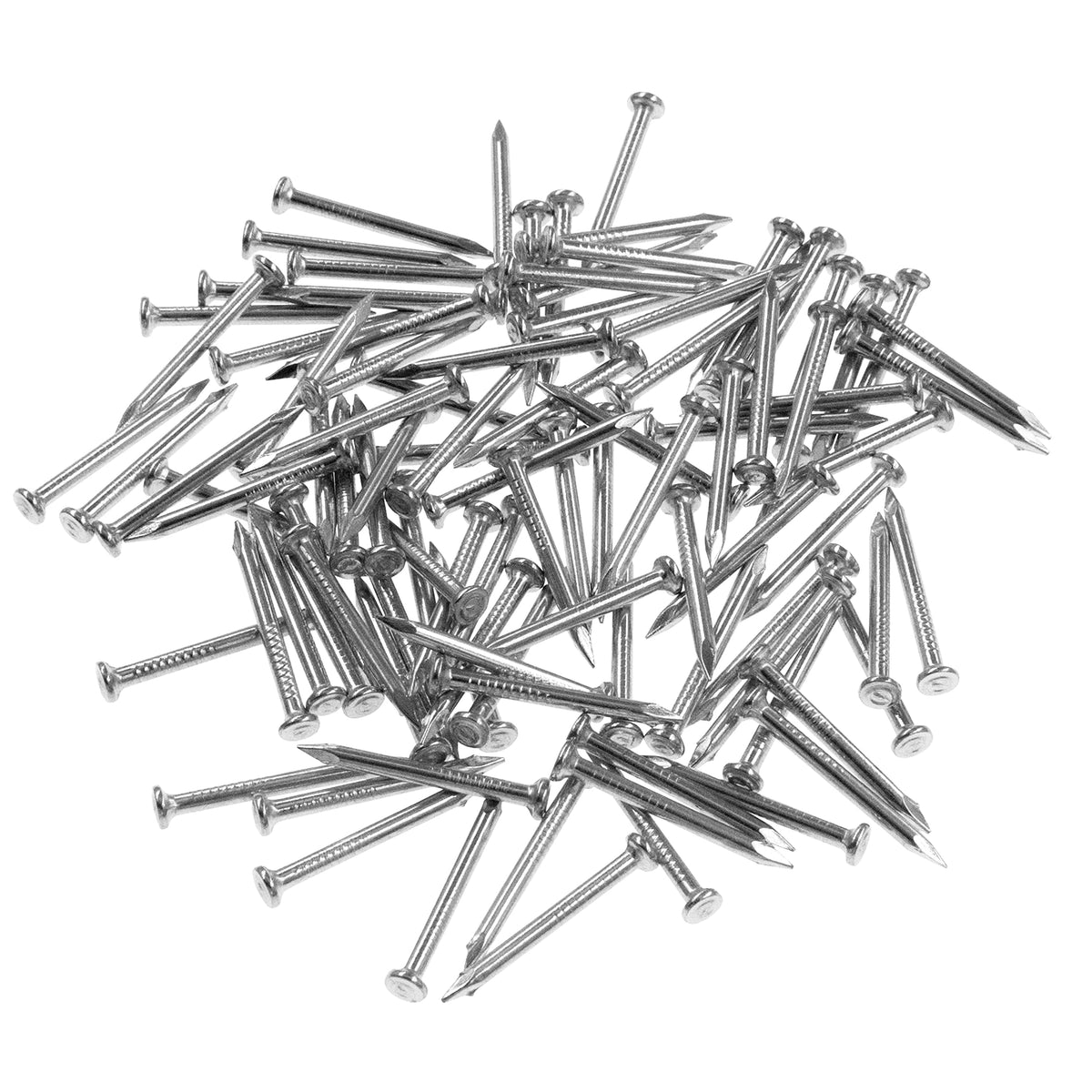 OMOTOOL 1 inches Long Brick Steel Nails (100 pcs), Galvanized Concrete Wall Nail for Hanging Pictures and Woodworking, Suit for Drywall and Pine (2.5CM)