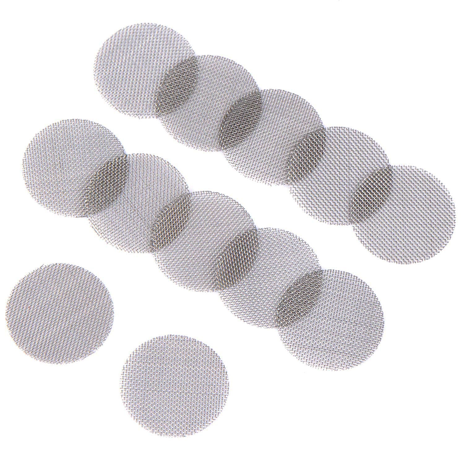 Stainless Steel Smoking Screens Pipe Screen Filters 15 mm with Storage Box (300 Pieces)