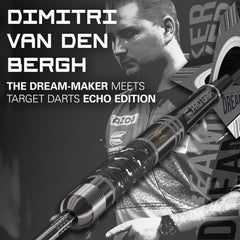 TARGET Darts Dimitri Van Den Bergh x ECHO 90% Tungsten Steel Tip Darts Set – 23g Steel Tip Dart Set, Swiss Point Darts, SP Tool Included, Player Edition Dimi Dart Set