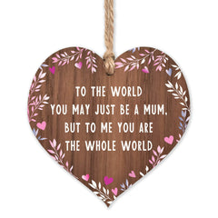 Gift for mum   Worlds Best Mum Wooden Plaque   Mothers Day gifts for Mums   thank you birthday christmas   something special ornaments   uk women woman her mammy mam step mama mam