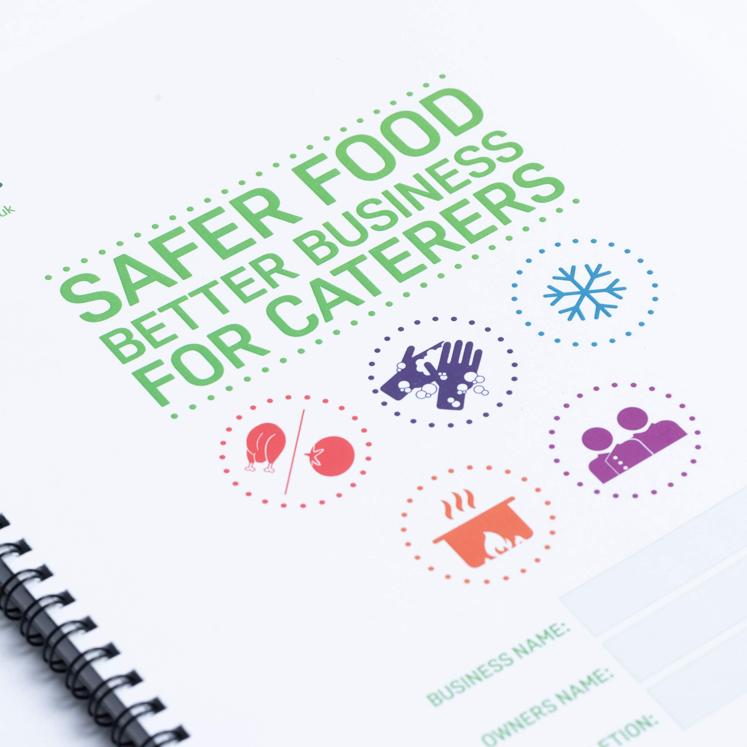 Food Safety Book 2024, for Caterers Restaurants and Takeaways with 13 Month Diary, 2 x Laminated Allergen Posters (A4) and 2 x Allergen Content Sheets - Safer Food Better Business