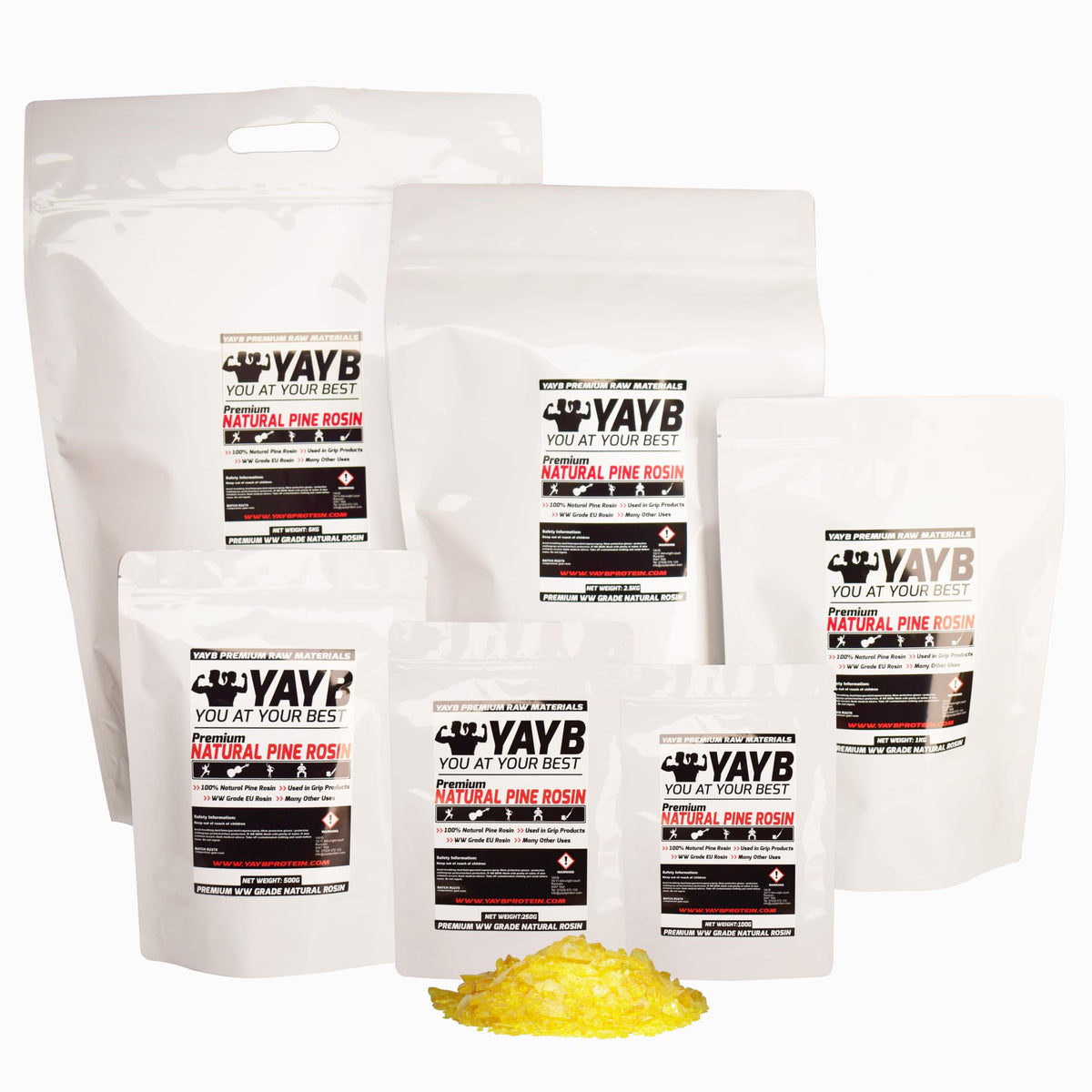 YAYB Natural Pine Rosin/Colophony - 100% High Grade UK & EU Certified Rosin Flake (100g)