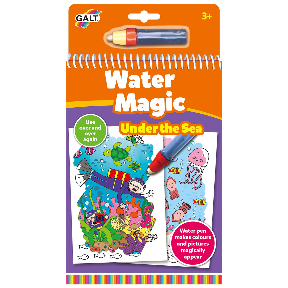 Galt Toys, Water Magic - Under The Sea, Colouring Books for Children, Ages 3 Years Plus,Multicoloured