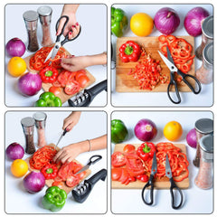 Professional Kitchen Scissors Heavy Duty Cooking Scissors Made from Stainless Steel and Light Weight Household Necessity All-Purpose Shears Sharp Blades