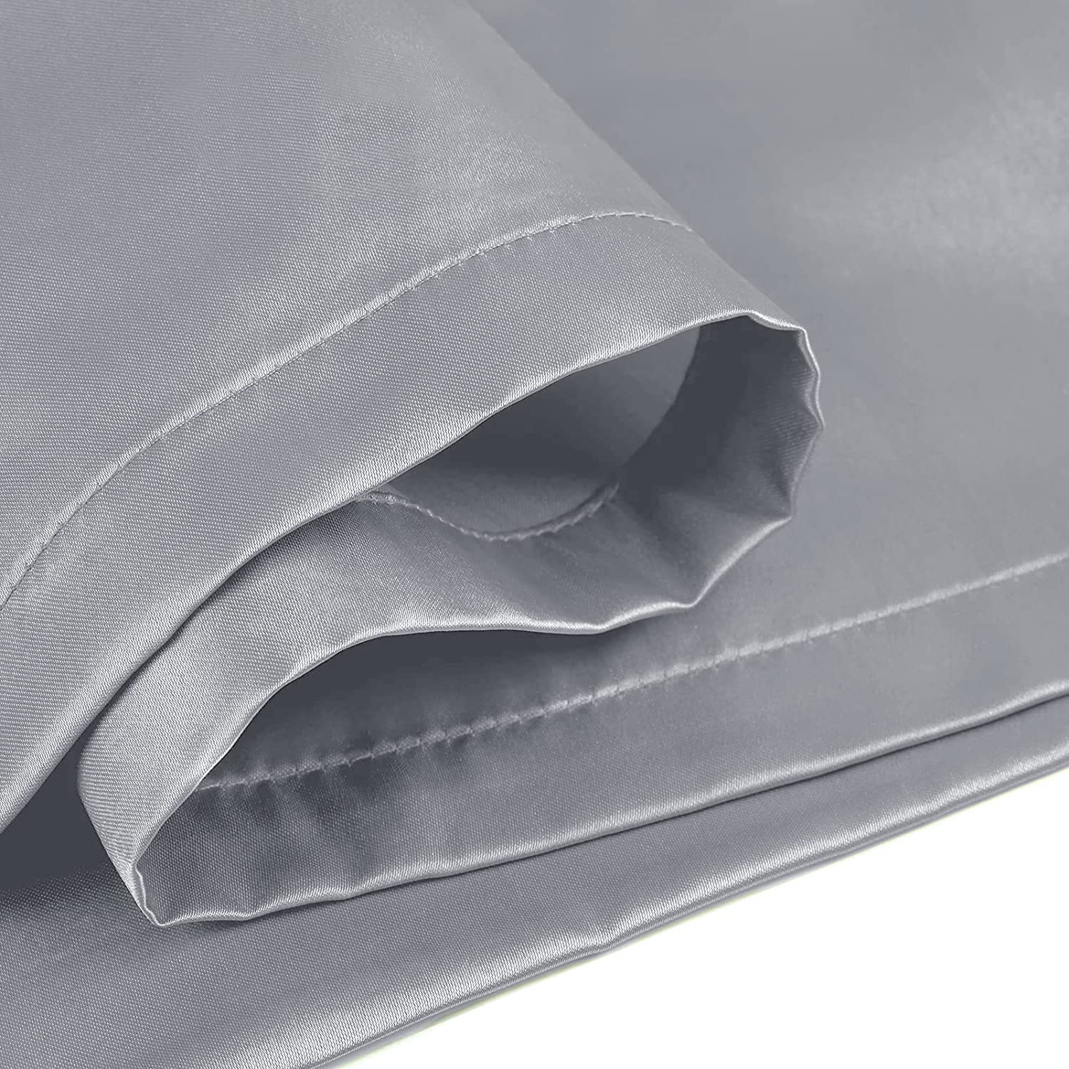 Yorkshire Bedding Satin Pillow Cases 2 Pack – Luxurious Grey Pillowcases For Hair and Skin Standard Size with Envelope Closure Hypoallergenic 50 x 75 cm