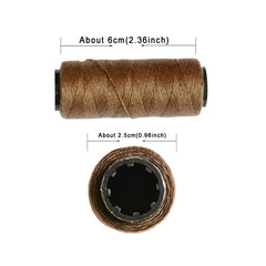 3 Rolls Sewing Thread for Hair Weave Bundles, Hair Extensions, Sewing Hair Weft, Making Wig DIY Weaving Thread (Khaki)