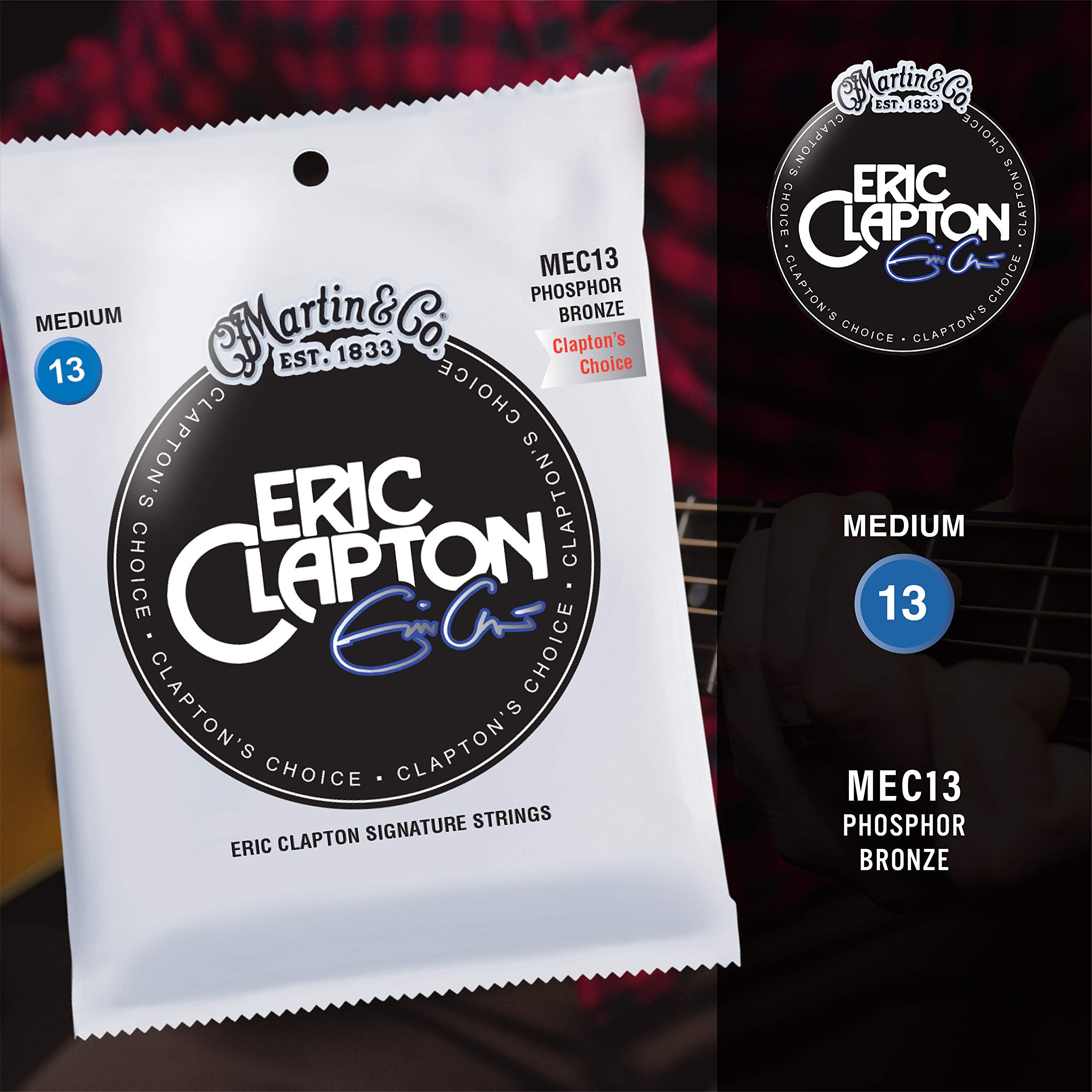 Martin Clapton's Choice Acoustic Guitar Strings - Phosphor Wound (Medium, 013 - .056)