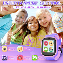 Kids Toys Smart Watch, Puzzle Games HD Touch Screen Kid Watch with Video Music Player Sound Animation Alarm Stopwatch, Educational Toy Birthday Gifts for 5 6 7 8 9 10 Year Old Kids. Not for Phone Call