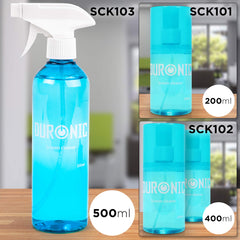 Duronic Screen Cleaner Kit SCK103   Large Bottle 500ml   Cleaning Spray for LCD/TFT/LED/Plasma/OLED Televisions and Computer Monitors   With Microfibre Cloth   Ideal for Laptops, Smartphones, Tablets