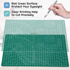 Self Healing Sewing Mat, Anezus Rotary Cutting Mat Double Sided 5-Ply Craft Cutting Board for Sewing Crafts Hobby Fabric Precision Scrapbooking Project 9 inches x 12 inches(A4)