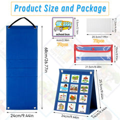 Visual Timetable, Children Visual Now and Next Board Learning Aids Tool with 70 Picture Cards To Support Communication, Daily Routine Chart for Speech and Language, ASD, Autism, Preschool