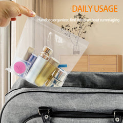 10pcs 20 * 20cm Travel Toiletry Bag Airport Security Liquids Bags Flight Holiday Accessories Essentials Women Wash Bag Hand Luggage Organiser Reusable Waterproof