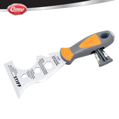 Clauss 18856 14-in-1 Titanium Non-Stick Painter's Tool with Philip's and Flat-Head Driver - Grey/Yellow