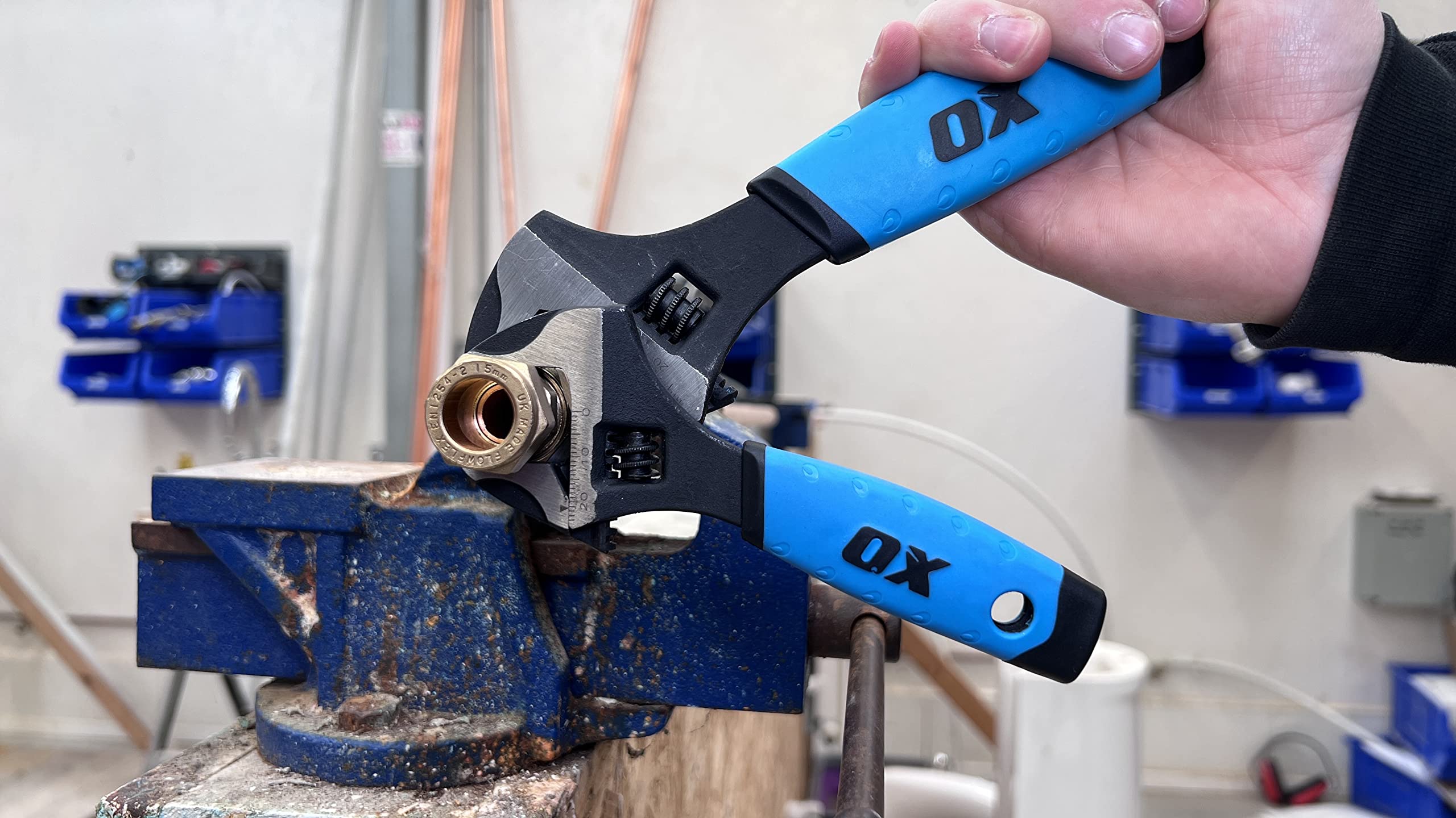 OX Pro 8 inches Adjustable Wrench