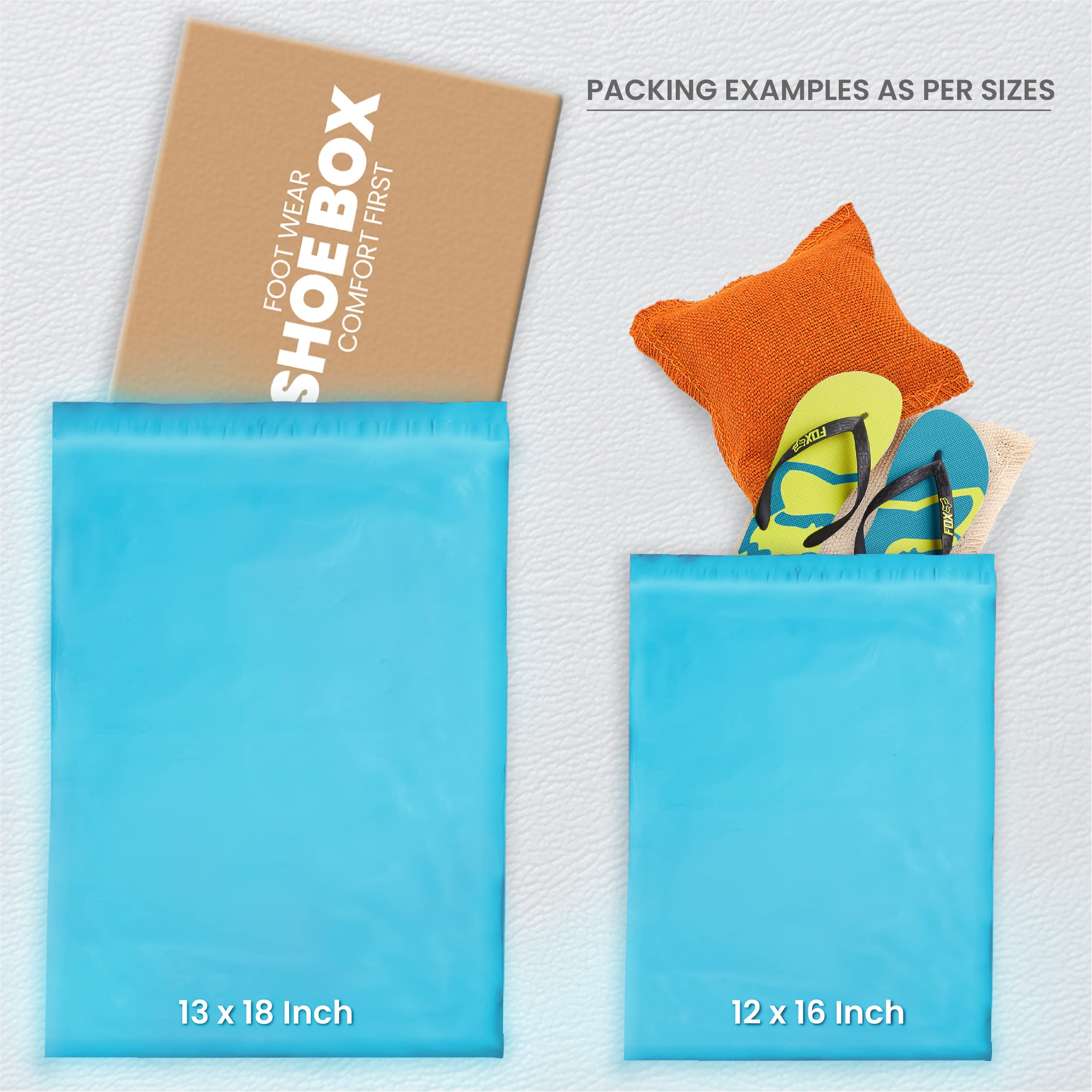 MXtore - Postage Bags - Postage Bags for Clothes Pack of 50-5 Mixed Sizes Parcel Bags for Posting Clothes Self Seal Postal Bags Packaging Bags Tear Resistant Mailing Bags Shipping Bags - Blue