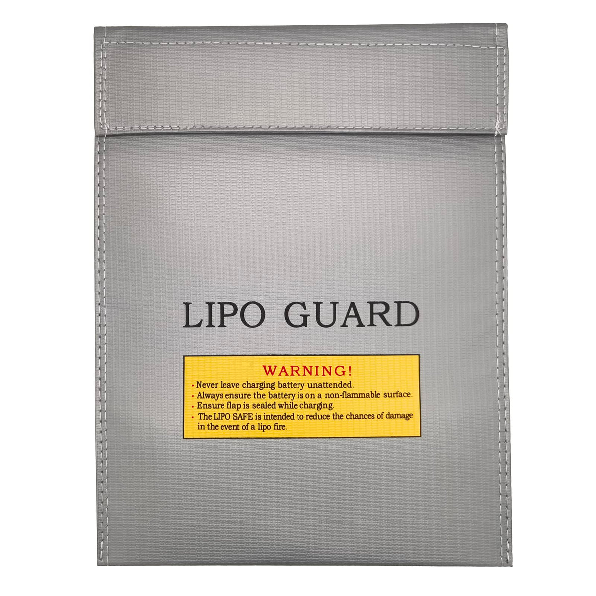 LiPo Guard, Fiber Li-Po Battery Safety Bag Fireproof Document Bag Resistant Explosion Guard for RC Batteries Protect Your Valuables Documents Money Jewelry 23 * 30cm Grey