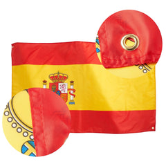 Runesol Spain Flag 3x5, 91x152cm, Eurovision 2024, Español Banner, 4 Grommets, Brass Eyelet in Every Corner, Premium Flags, Inside, Outside, Vivid Colours