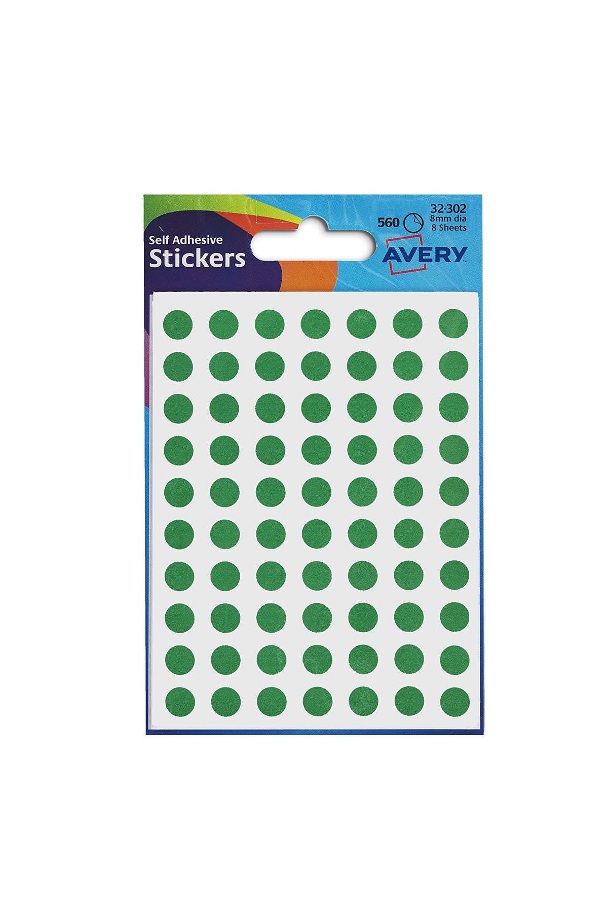 Avery Color Coding Dot Stickers - Green, 560 Stickers, 32-302